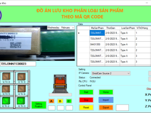 MÔ HÌNH LƯU KHO TỰ ĐỘNG QUÉT MÃ QR PLC MITSUBISHI FX3U