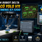 Mô Hình Robot Delta Nhặt Cỏ Yolo V11 PLC Simens S7 1200