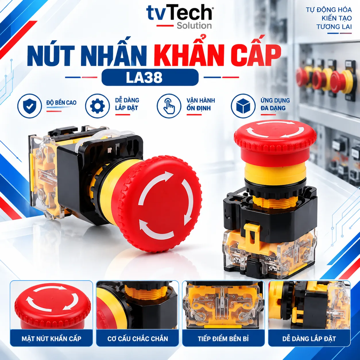 Nút nhấn khẩn cấp LA38-11 - LA38