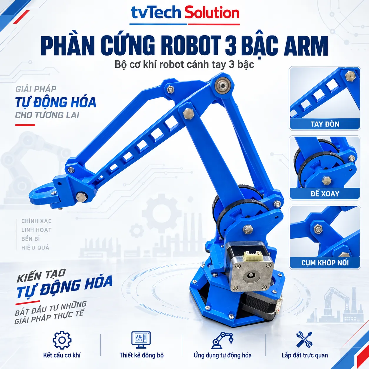 Phần Cứng Robot 3 Bậc ARM  - Tự Động Hóa Chuyên Nghiệp