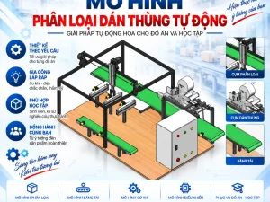 Mô Hình Phân Loại Dán Thùng Tự Động  - Tự Động Hóa Chuyên Nghiệp