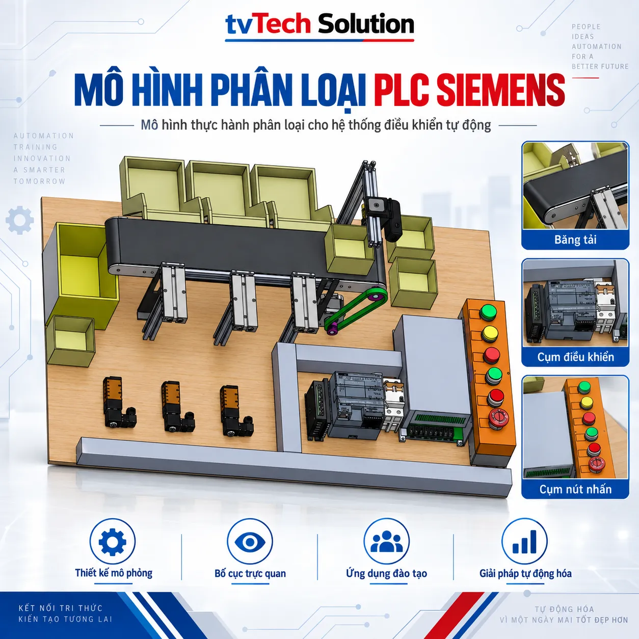 Mô Hình Phân Loại Sản Phẩm PLC Siemens  - Tự Động Hóa Chuyên Nghiệp