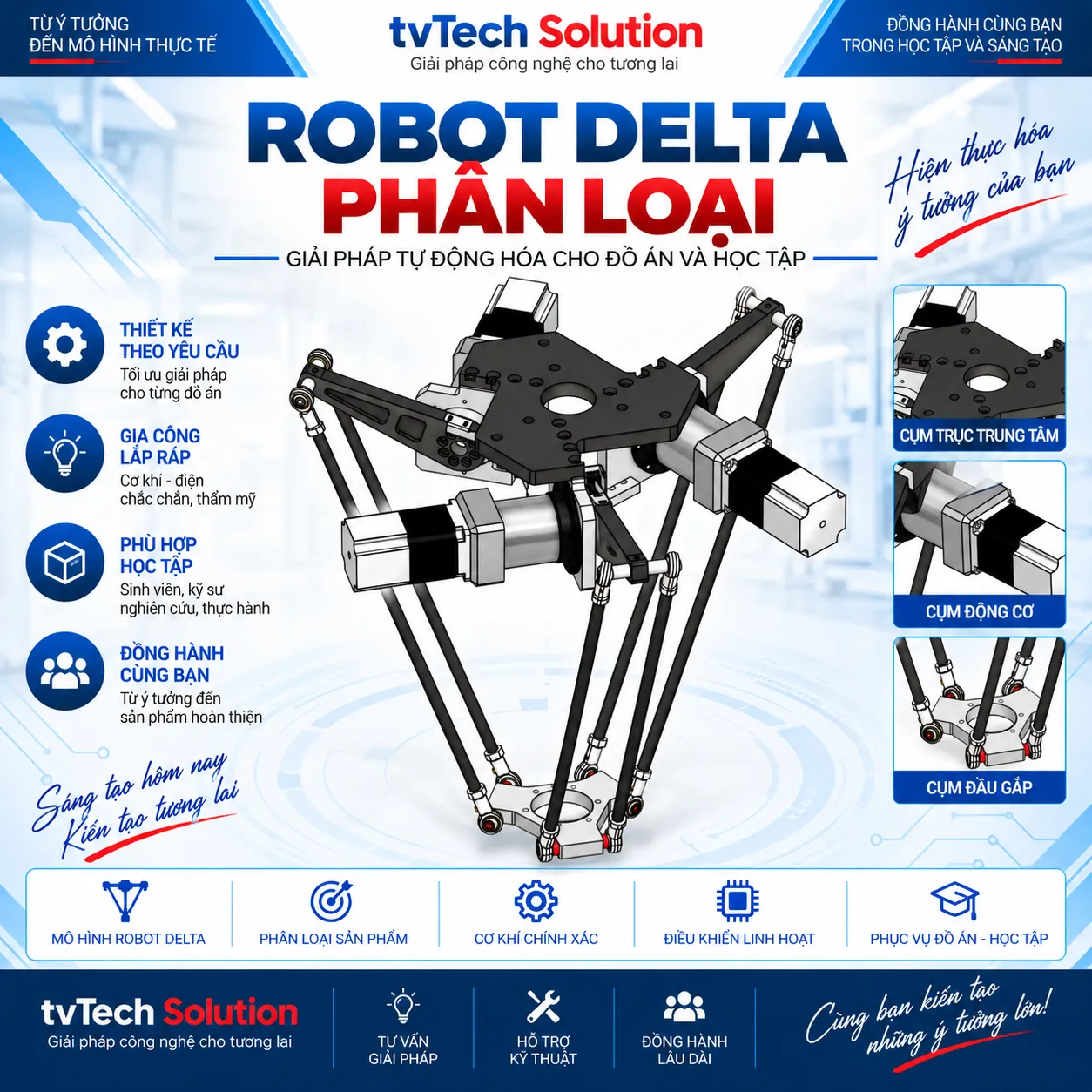 Mô Hình Robot Delta Phân Loại  - Tự Động Hóa Chuyên Nghiệp