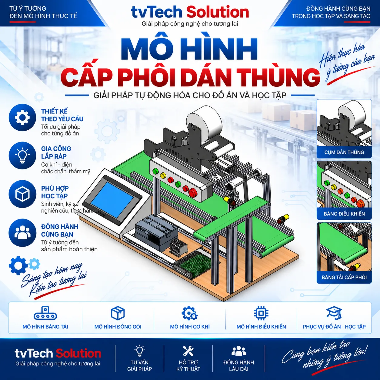 Mô Hình Phân Loại Dán Thùng - Tự Động Hóa Chuyên Nghiệp