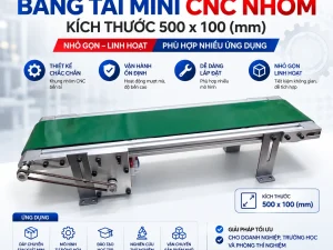 Băng Tải Mini CNC Nhôm Kích Thước 500 x 100 (mm)
