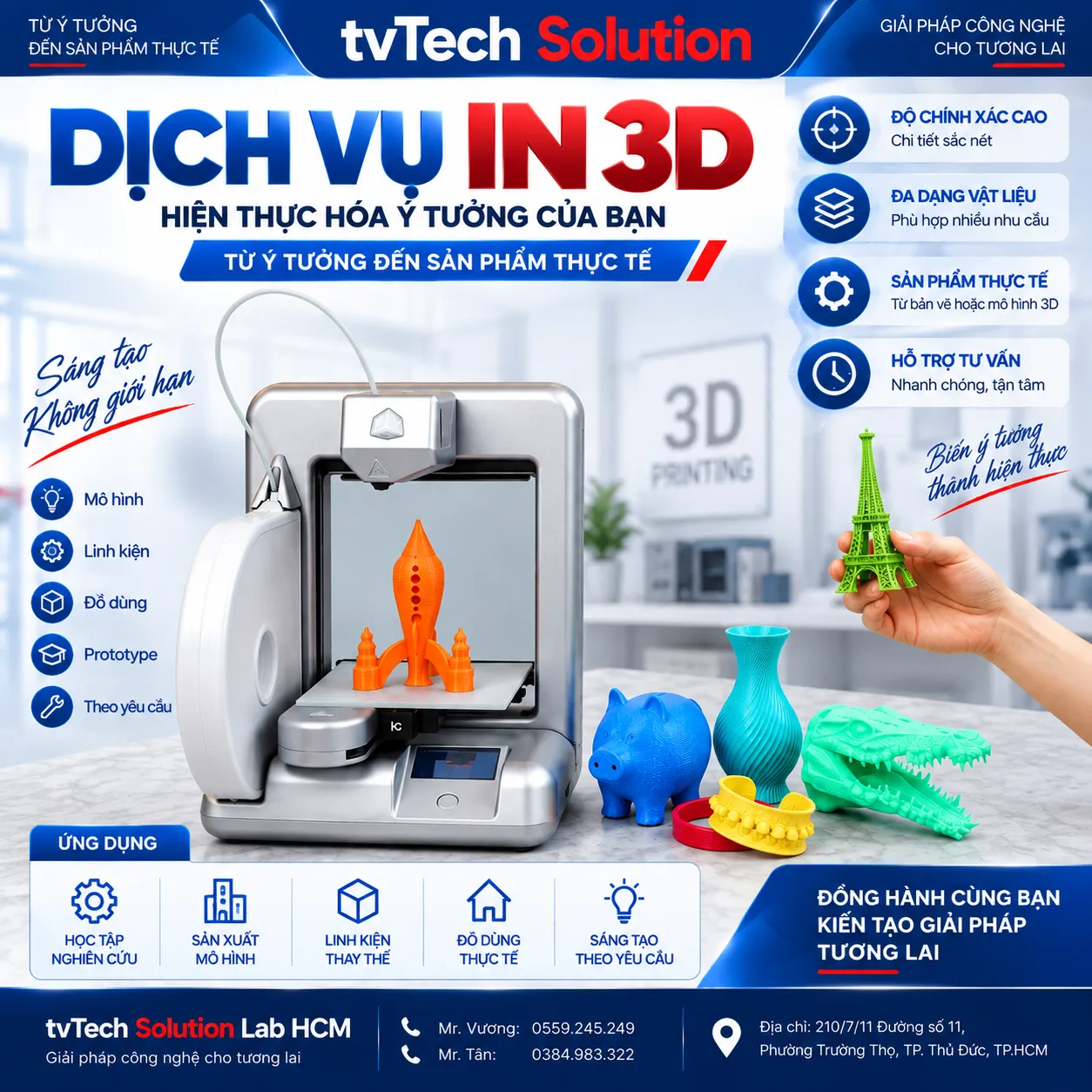 Dịch Vụ In 3D Chuyên Nghiệp · Giao Nhanh Toàn Quốc