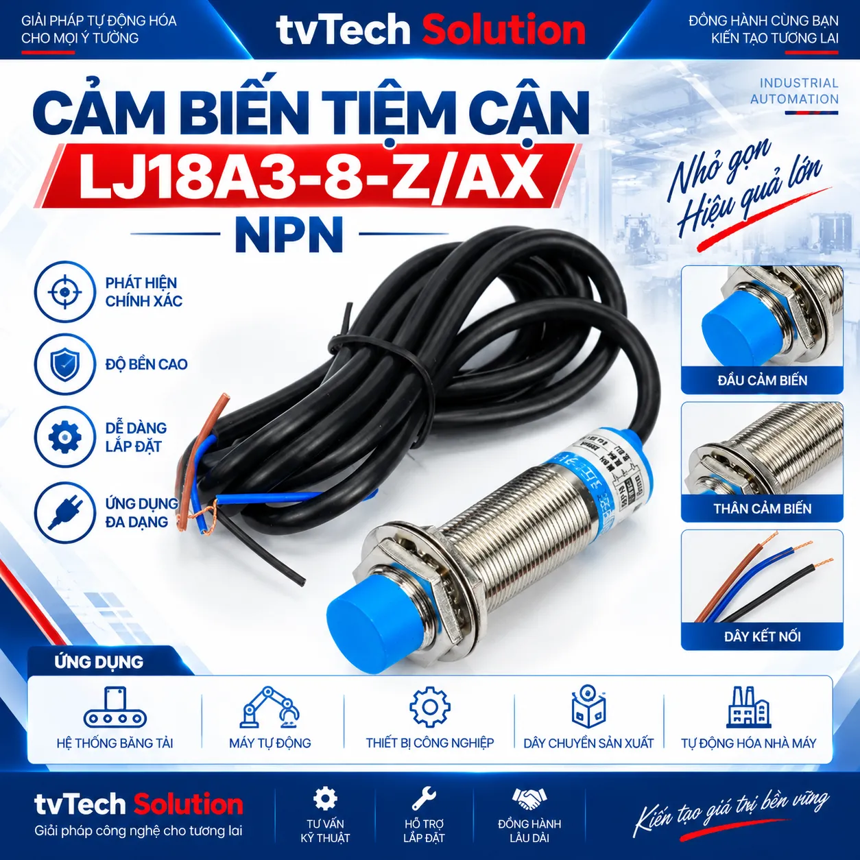 CẢM BIẾN TIỆM CẬN LJ18A3-8-Z/AX – NPN-NC