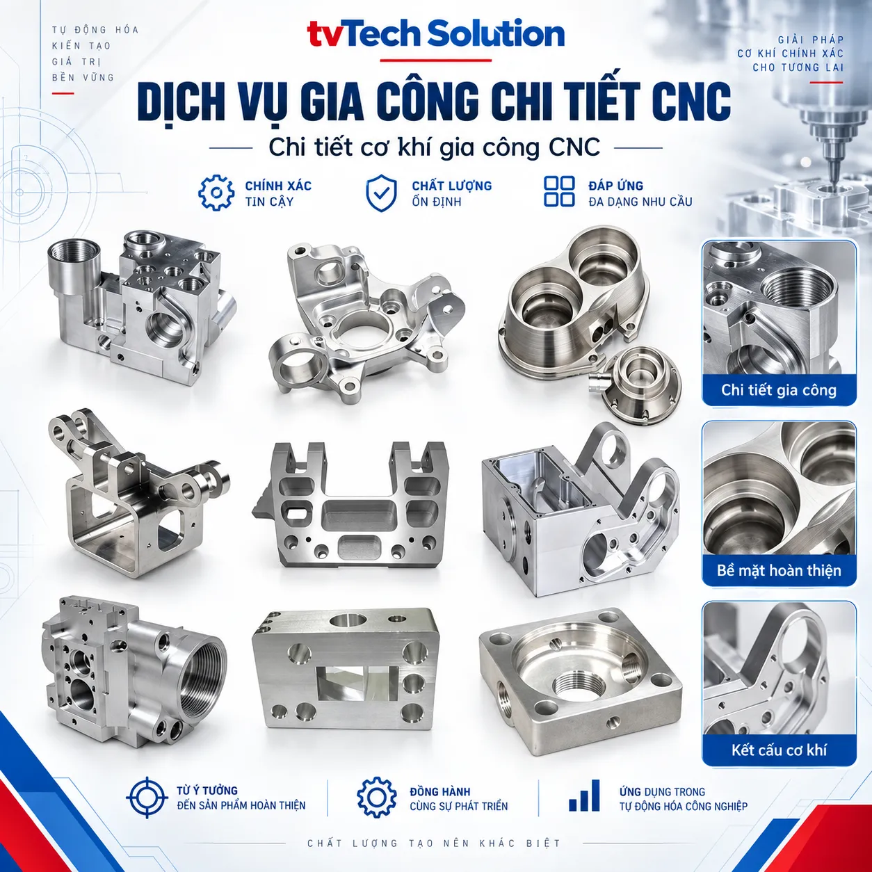 Dịch vụ gia công chi tiết tự động hóa CNC