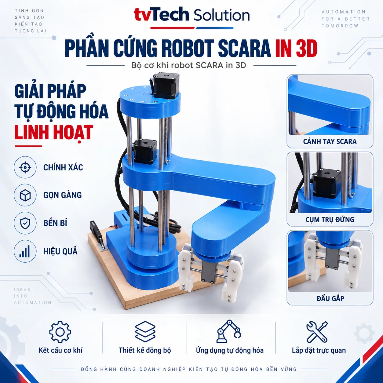 Phần cứng Robot Scara In 3D Mô Hình Tự Động Hóa