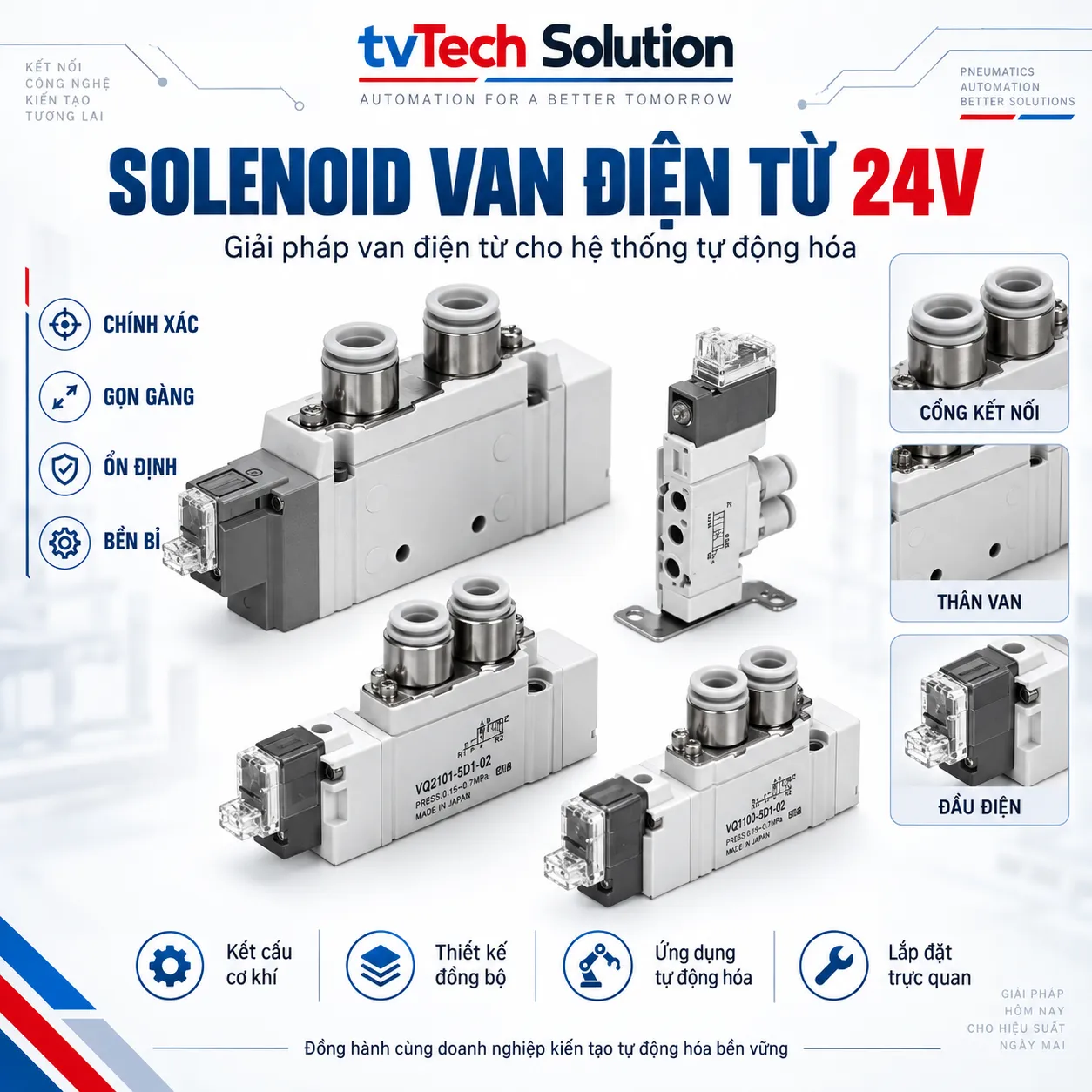 Solenoid Van Điện Từ Khí Nén ( Like New )