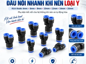 Đầu nối khí nhanh chứ Y 4mm - 16mm