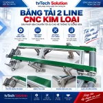 Băng Tải Mini CNC Kim Loại 2 Line Kích Thước Theo Yêu Cầu