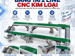 Băng Tải Mini CNC Kim Loại 2 Line Kích Thước Theo Yêu Cầu