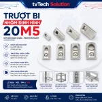 Trượt Bi Cho Nhôm Định Hình 2020, Kích Thước Lỗ M5 (20M5)