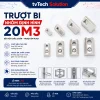 Trượt Bi Cho Nhôm Định Hình 2020, Kích Thước Lỗ M3 (20M3)