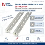 Thanh Nhôm Din Rail Cài MCB Dài 35*1000mm DNBH-1125