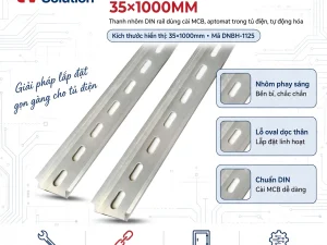 Thanh Nhôm Din Rail Cài MCB Dài 35*1000mm DNBH-1125